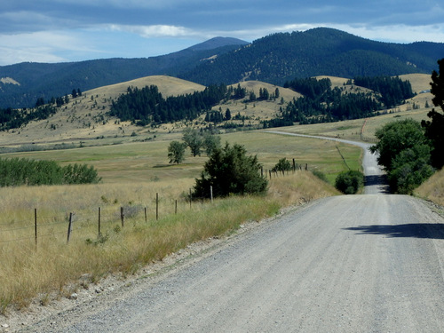 GDMBR: We're riding down Priest Pass Road.